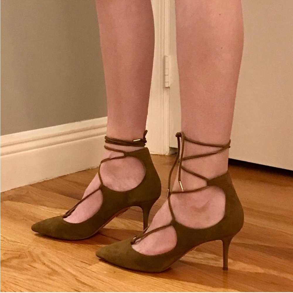 AQUAZZURA Christy Lace Up Heel Shoes EU 40 - good condition